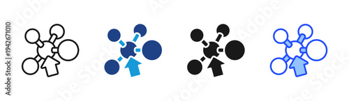 Code Integration icon set multiple style collection