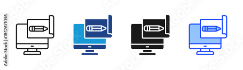 Design Prototype icon set multiple style collection