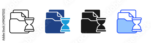Deployment Process icon set multiple style collection