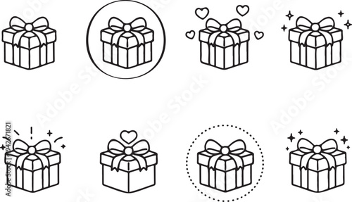 cupcake dessert outline icon set bakery sweets, pastry line icons collection minimal, bakery cupcake graphic elements