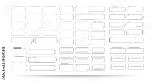 Collection of User Interface Elements for Website and App Design.