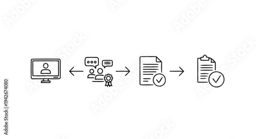 Online collaboration and document approval process workflow.