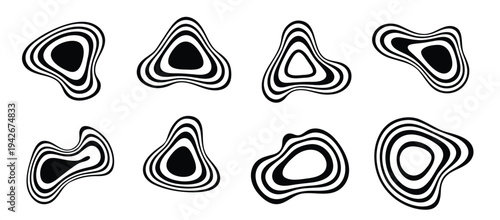 Abstract liquid, blob shapes collection
