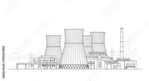 Detailed Architectural Building Design Illustration.