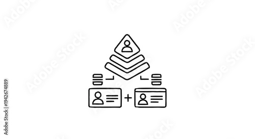 Organizational Hierarchy and Data Management Concept.