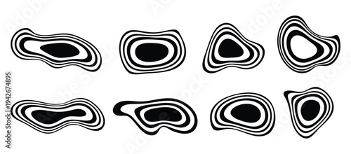 Abstract liquid, blob shapes collection