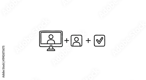 Online Meeting and User Confirmation Iconography.