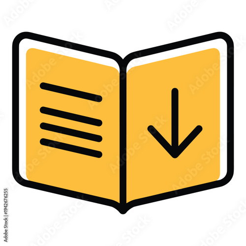 eBook download icon vector