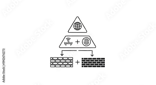 Network Security Firewall Protection Concept Illustration.