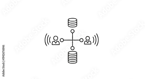 Networked Data Storage and User Connectivity Concept.