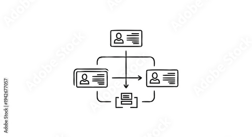 Organizational Chart Showing Hierarchy and Connections.