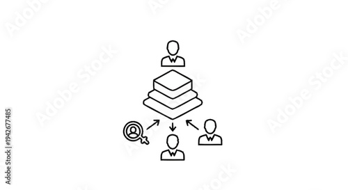 Organizational Hierarchy and Team Collaboration Concept.