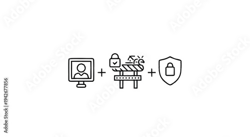 Online Security and Privacy Protection Concept.