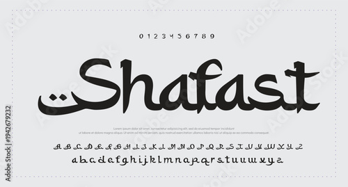 Script Brush Font Type Font lettering handwritten. vector illustration  