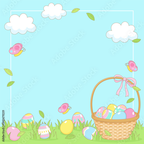 easter egg basket background 1