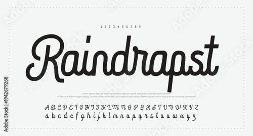 Script Brush Font Type Font lettering handwritten. vector illustration  
