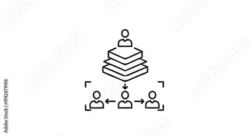 Organizational Hierarchy and Team Structure Iconography.
