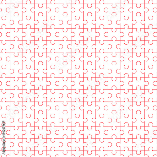 Seamless Jigsaw Puzzle Pattern Background