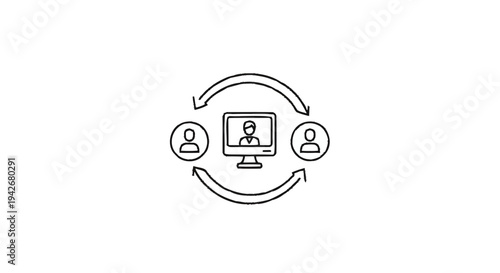 Online Collaboration and Communication Between People via Computer.