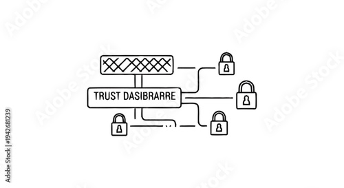 Network Security Trust Dasibrarre Concept Illustration.