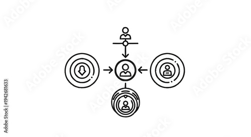 Organizational Structure and Teamwork Concept Illustration.
