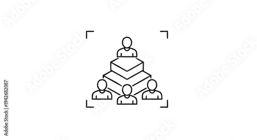 Organizational Hierarchy Leadership Team Structure Concept.