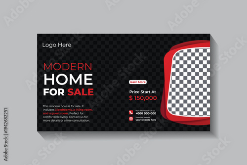 Real Estate Modern Home Twitter in stream Template