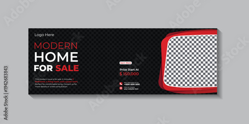 Real Estate Modern Home Tumblr banner Template