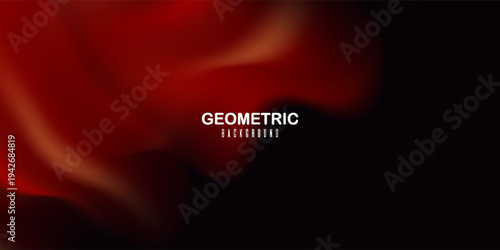 abstract red background with a glowing spotlight casts a textured pattern of motion and light. Modern Trendy design in Vector Illustration