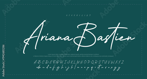 elegant handwritten font that captures a realistic signature style, great for personal logos and stationery. 