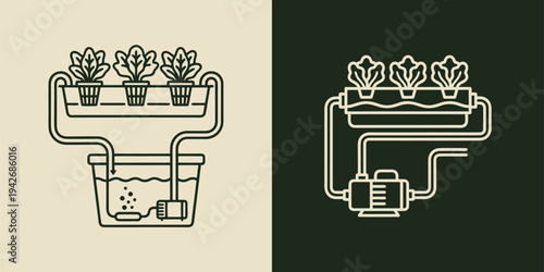 Hydroponic Water System Illustrations