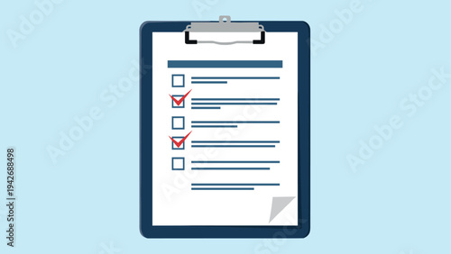 Checklist on clipboard with check marks