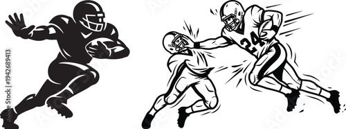 Football Running Back Stiff Arm Icon