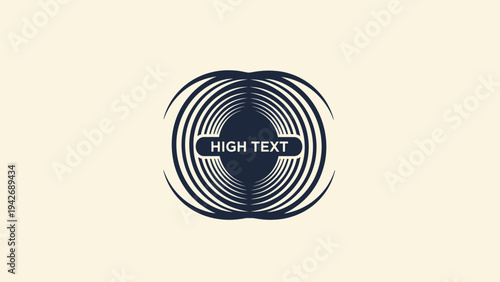 Abstract Circular Tunnel with High Text Inscription.