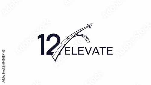 12 Elevate logo with upward arrows symbolizing growth and progress.