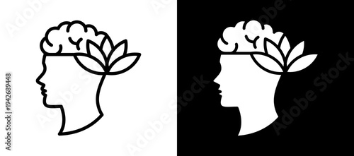 Calm Mind whiteblack icon