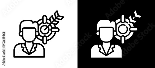 Intentional Living whiteblack icon