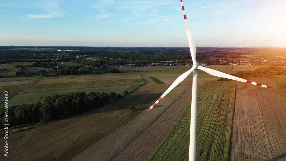 custom made wallpaper toronto digitalWind turbine in rural landscape