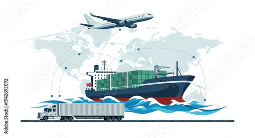 Global Logistics Shipping Cargo Transportation.