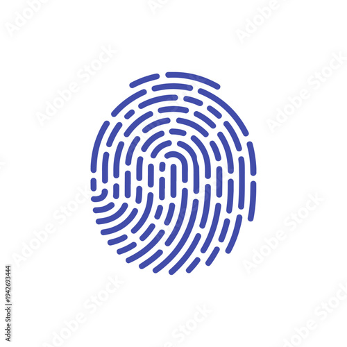 Fingerprint Scanner Icon – Digital Security Vector Illustration