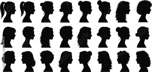 Black, silhouettes, of, rock, band, guitarists, performing, live, music, on, stage, with, electric, guitars, isolated, on, white, background, vector, illustration.