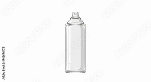 A simple, clean illustration of a single aerosol spray can on a white background