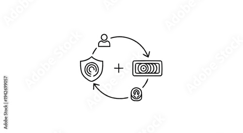 Secure financial transactions and personal data protection concept.