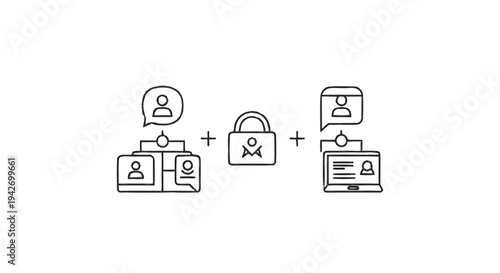 Secure Communication and Data Protection Concept.