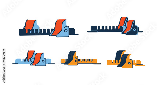 Starting Block Line art vector simple artistic abstract color illustration