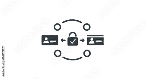 Secure Identity Verification and Data Exchange Concept.