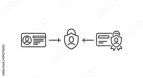 Secure Identity Verification Process with Digital Shield and Certificate.