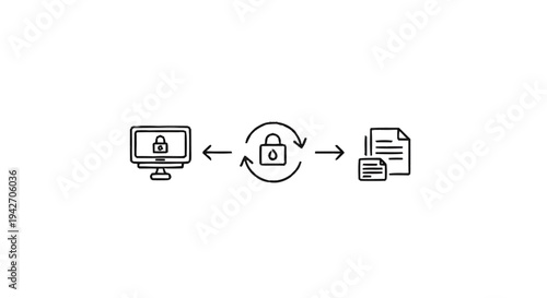Secure Data Transfer and Digital Security Concept.
