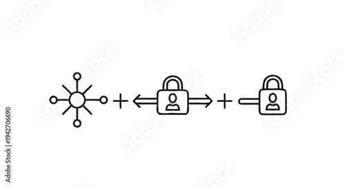 Secure Data Transfer and Network Security Concept.