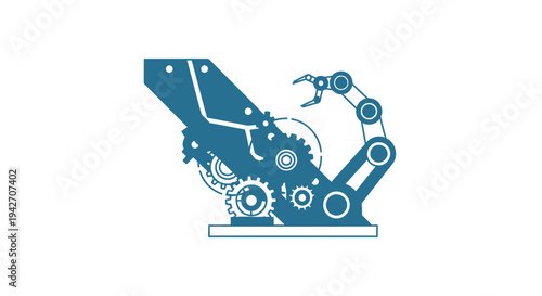 Robotic Arm with Intricate Gears and Mechanical Components.